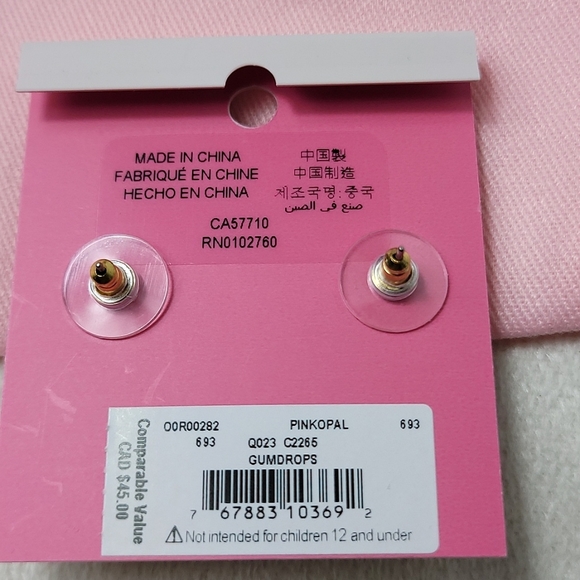 Kate Spade Pink Opal Gum Drop Earrings - Picture 5 of 6